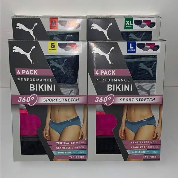 Puma 360o Performance Bikini Sport Stretch, 4-Pack - Picture 9 of 14